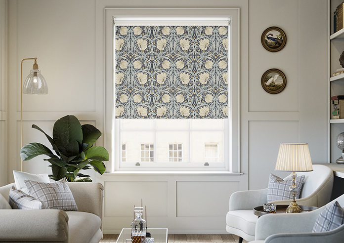 William Morris At Home Pimpernel, Indigo - Roller Blind - Image 3